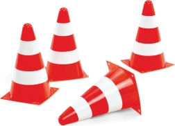 Rolly Toys trafikkegler – sæt med 4 advarselskegler