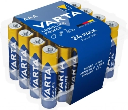 Alkaliske batterier AAA VARTA Longlife Power 24 stk, premium emballage