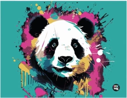 Dug til billedkunst 65 × 50 cm – panda