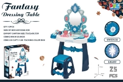 Interaktivt børne kosmetikbord med belysning og tilbehør