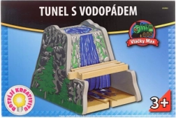 Maxim-tunnel med vandfald
