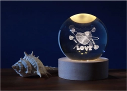 krystalkugle lampe love 6 cm 1,5 w