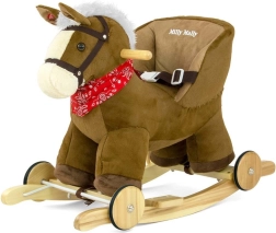 Gyngende hest med melodi og hjul Milly Mally Polly brun