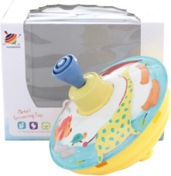 Metal-snurretop med dyr