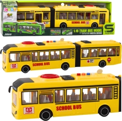 Ledbus skolebus 1:16 med lys, lyde og åbnende døre