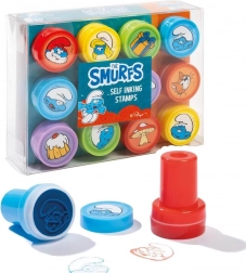 Smølferne selvfarvende stempler, sæt med 12 stk.