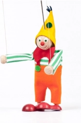 Træmarionet klovn Jarmil 12 cm