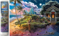 NORIMPEX diamantmaleri – hus på stranden 30 × 40 cm