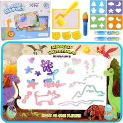 magisk vandtegneunderlag XXL 100 × 80 cm med stempler og tal