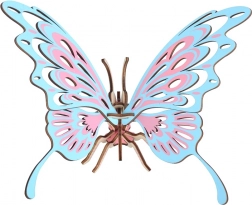 Woodcraft træ 3D-puslespil farverig sommerfugl