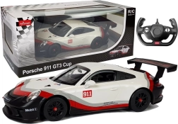 Fjernstyret bil Porsche 911 GT3 CUP Rastar 1:14 hvid