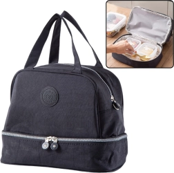 Isoleret termotaske med justerbar skulderrem, sort 27 cm