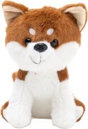 Plys hund Shiba Inu brun-hvid 20 cm