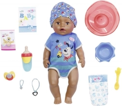 BABY born drengedukke med magisk sut, mørk hud, 43 cm