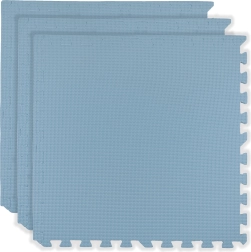 Skummåtte til gulv HUMBI 180 × 60 cm, store vandtætte puslespil, sikker, 3 stk., lyseblå