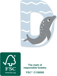 Træbogstav D small foot