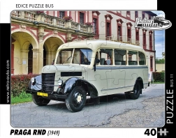 Retro-biler Puslespil Bus Praga RND 1949 - 40 brikker