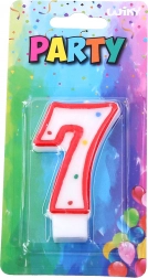 Fødselsdagslys tal syv rød