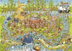 Puslespil HEYE Skør ZOO: Australsk udstilling 1000 brikker