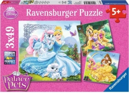 Ravensburger puslespil Disney prinsesser og deres kæledyr 3×49 brikker