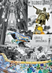 Puzzle Barcelona - collage 1000 brikker