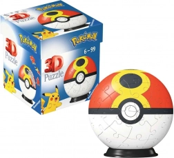 3D puzzleball Pokémon Repeat Ball 54 brikker