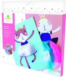 Pockets kreativt sæt – pynt billeder med fjer og bånd