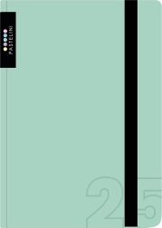 Ugentlig kalender A6 2025 Pastelini grøn