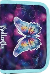 Skolepenalhus med 2 flapper Sommerfugl, tomt