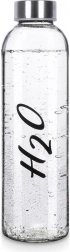 Glasflaske til vand 700 ml med skruelåg