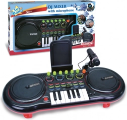 DJ-mikserpult med mikrofon