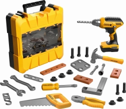 Børneværktøjssæt i kuffert med lyseffekter