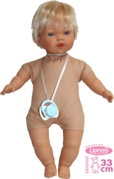 Realistisk dukke Llorens Roberto med lyde og blødt krop 33 cm