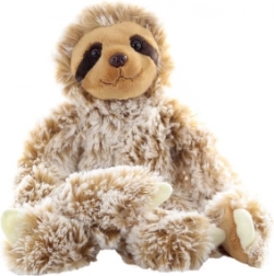 Plysbamse dovendyr med velcro på hænderne 33 cm