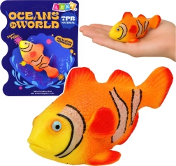 Gummifigur af øjet klovnefisk (bugtaler) 10,5 cm