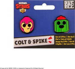 Brawl Stars sæt med pins af Colt og Spike