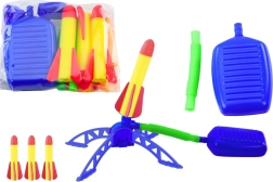 Skumraket-affyringsbane med pumpe – blå havesæt