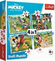 Puslespil 4 i 1 – en skøn dag MICKEY MOUSE