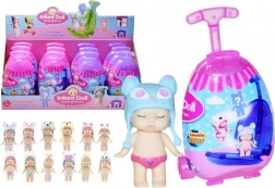 dukke i kuffert med tilbehør