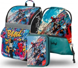 Sæt Skoleskolesæt, penalhus og pose BAAGL Skatepark