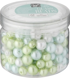 Sæt med grønne glasperler