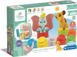 Bløde Soft Clemmy klodser med bog DISNEY Simba og Dumbo