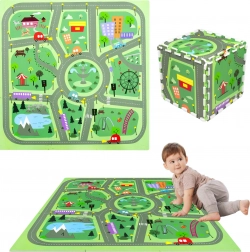 Humbi skumlegeunderlag byens gader 90 × 90 cm, 9 dele