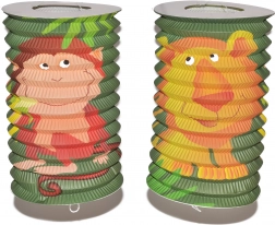 Lanterne cylinder med dyremotiv 16 cm