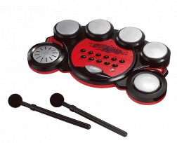 Interaktivt børnetrommesæt på batterier