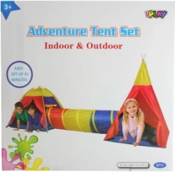 Børnetelt med tunnel 340 cm