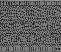 Vejfolie med brostensmotiv 100x6,6 cm