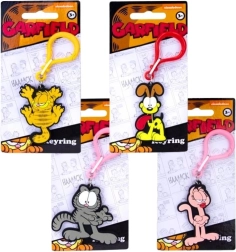 Garfield 2D PVC nøglering – 4 motiver
