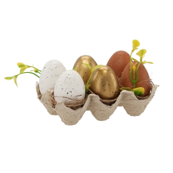 Sæt med påskeæg i pastelfarver 6 cm – 6 stk.