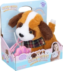 Gående plysdyr-hund med effekter på kabel 22 cm